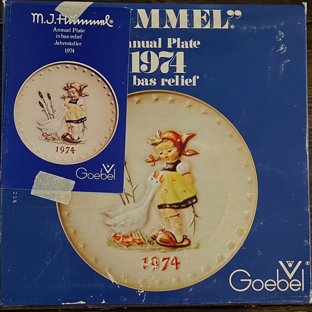 Goebel Hummel Plate with Child and Goose - 1974